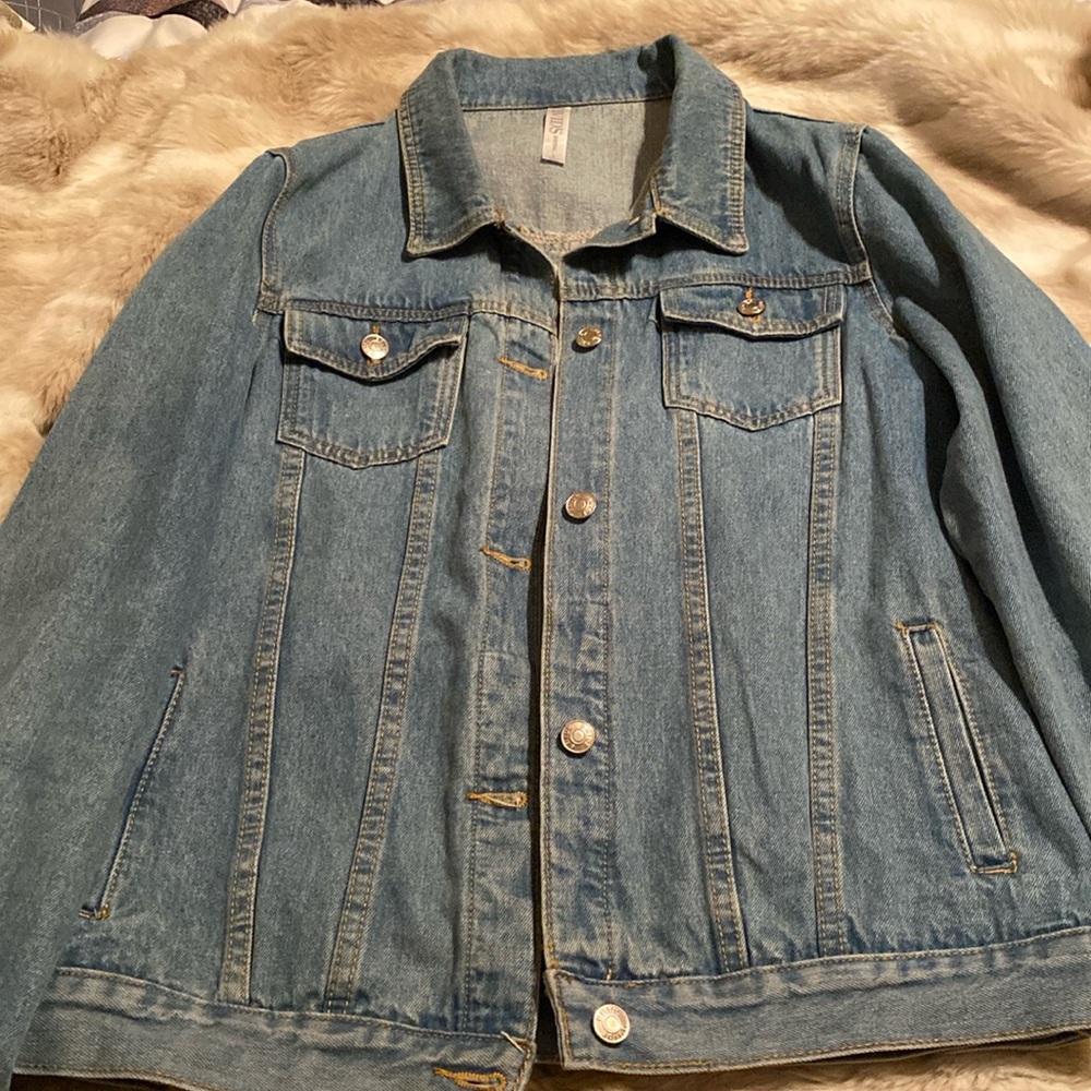 Denim Jacket with embroidered back